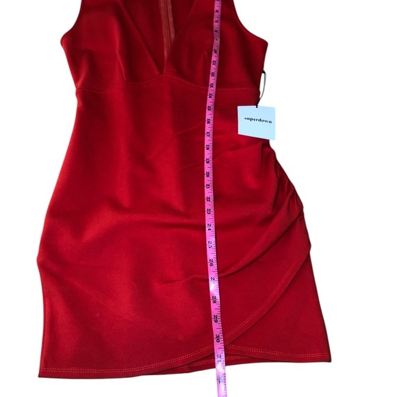 Revolve Superdown Skye V-Neck Mini Dress in Red Size S - Picture 9 of 9